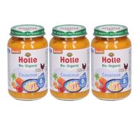 HOLLE Couscous bio au poulet dès 8 mois Purée 3x220 g