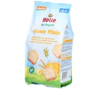 HOLLE Honey Minis Biscottes pour bébés miel & Beurre bio Cookies 100 g