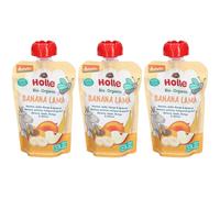 Holle Lama Banane bio Pomme Mangue et Abricot Purée 3x100 g