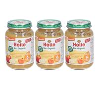 Holle Pommes et bananes bio à l'abricot Purée 3x190 g