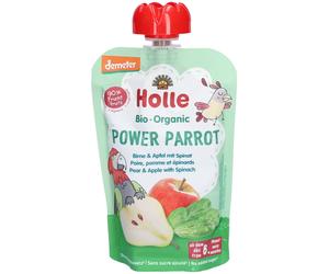 HOLLE Power Parrot Gourde Poire, pomme et épinards bio Aliment 100 g