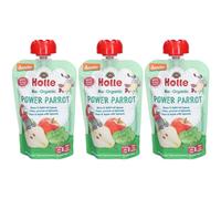 HOLLE Power Parrot Gourde Poire, pomme et épinards bio Set(S) 3x100 g