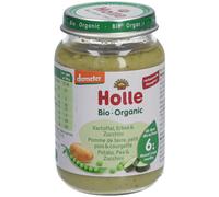 HOLLE Préparation aux légumes bio Pomme de terre, petit pois et courgette Purée 190 g