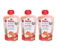 HOLLE Red Bee Gourde Pomme et Fraise bio Set(S) 3x100 g