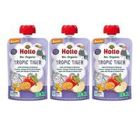 HOLLE Tropic Tiger - Gourde pomme, mangue et fruit de la passion Solution(S) Buvable(S) 3x100 g