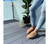 Hollert Femmes & Hommes Mouton Chaussons Christel Beige Chaussures avec Laine