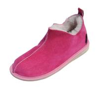 Hollert Femmes Mouton Chaussons Cinderella Rose Chaussures avec Laine Mérinos