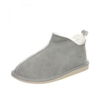 Hollert Femmes Mouton Chaussons Cinderella Gris/Blanc Chaussures avec Laine