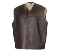 Hollert Homme Veste en Agneau Firminius Sans Col Espresso Cuir Véritable Chasse