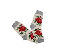 Hollert Mérinos Chaussettes de Laine Bavière Modèle 1 Douillet Chaud Motif Fleur