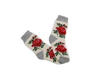 Hollert Mérinos Chaussettes de Laine Bavière Modèle 1 Douillet Chaud Motif Fleur