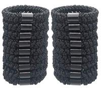 Hollihi 20 grands élastiques pour cheveux - Pour cheveux épais, queues de cheval - Extensibles - Ficelle tissée - Pour femme - Noirs