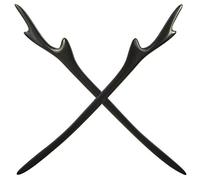 Hollihi - Deux bâtons à cheveux en ébène - Faits à la main - 18 cm
