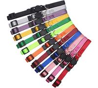 HOLLIHI Lot de 12 Expedition Chasse Réglable Collier pour Chiens et Chats avec Boucle Anti-étranglement,colliers d’identification en nylon souple pour Chatons Chiots Petits animaux
