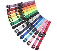 HOLLIHI Lot de 14 Expedition Chasse Réglable Collier pour Chiens et Chats avec Boucle Anti-étranglement,Colliers d’Identification en Nylon Souple pour Chatons Chiots Petits Animaux