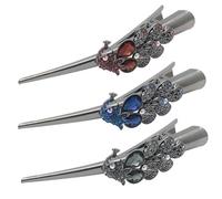 Hollihi Lot de 3 grandes en alliage de métal Alligator Pinces pour femmes et filles - Pretty Strong Pince épingles à cheveux antidérapant Poignées de cheveux et accessoires pour cheveux épais