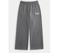 Hollister Hollister Grey Feel Good Wide Leg Logo Graphic Sweatpant Joggers