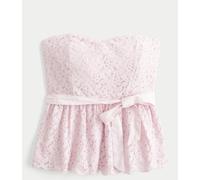 Hollister Hollister Pink Strapless Bra Free Lace Top