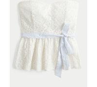 Hollister Hollister White Strapless Bra Free Lace Top