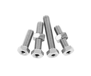 Hollow Hexagon Head Bolt Nut Set Full Thread External Hex Through Hole Screw Nuts Kits(M8x20x4.2mm-10p)