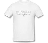 Hollow Knight Men's Cotton Fashion Performance Basic Short Sleeve T-Shirt Black Manches Courtes(Small)