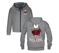 Hollow Knight Silksong Merch Merch Sweat à capuche à manches longues Streetwear Femmes Hommes Hiver Manteau Unisexe Veste Parkas, gris, S