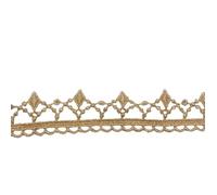 Hollow Lolita Lace Ribbon Gold Silver Thread Embroidery Trim DIY Garment Dress Sewing Accessories 3 Yards/lot Width 2.6cm(Gold)