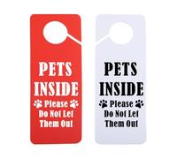 HOLLP Lot de 2 crochets de porte pour animaux domestiques avec inscription « Please Do Not Let Them Out »