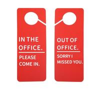 HOLLP Lot de 2 panneaux « In The Office/Out of Office Do Not Disturb » double face pour porte de bureau (In the Office)