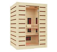 Holl's Sauna Hybride Combi 2 Places 140 x 130 x 190 cm + Poele HARVIA Vega 3,5kw + Pierres pour poêle 20kg Ø 5-10 cm