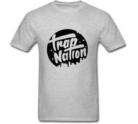 Hollwings Men's Trap Nation Logo T Shirts Manches Courtes(X-Large)