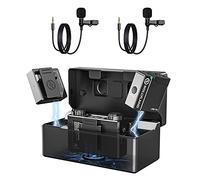 Hollyland Lark 150 Micro Cravate sans Fil Professionnel Délai de 5 ms, 3.5mm Jack, 4 Modes, 100m Portée, 18H Utilisation, Externe Filaire, pour DSLR Caméra, Caméscope, Smartphone, PC (Noir Duo)