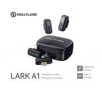 Hollyland Lark A1 Combo Micro-cravate sans fil 2TX+2RX 54h autonomie reduction bruit USB-C/Lightning pour YouTube/TikTok/podcasts
