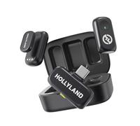 Hollyland Lark A1 Mini Duo Micro-Cravate sans Fil pour iPhone 15/16 & Android, 48 kHz / 24 Bits, Annulation de Bruit Intelligente à 3 Niveaux, Mini Microphone sans Fil pour Youtube, Podcast, Vlog