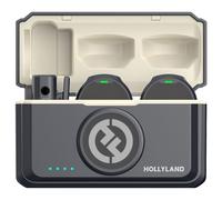 Micro cravate san fil - Hollyland - Lark M2 combo, pour DSLR Caméra iPhone PC, Annulation bruit, échantillon 48KHz-24bit, Noir