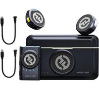 Hollyland Lark M2 Micro Cravate sans Fil (2TX+1RX) pour Camera, iPhone, Android, PC, 300 m Portée, Qualité Audio Hi-Fi, Réduction du Bruit, 40H Utilisation, Micro Lavalier pour Livestreaming Vlog-Noir