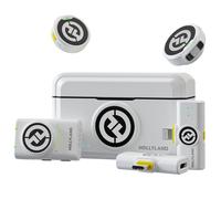 Hollyland Lark M2 Micro Cravate sans Fil (2TX+3RX) pour Camera, iPhone, Android, PC, 300 m Portée, Qualité Audio Hi-FI, Réduction du Bruit, 40H Utilisation, Micro Lavalier pour Livestream Vlog-Blanc