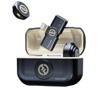 Hollyland Lark M2 Micro Cravate sans Fil Compatible avec iPhone, iPad, Certifié MFi, 300 m Portée, Qualité Audio Hi-Fi, Réduction du Bruit, 30H Utilisation, Micro Lavalier pour Livestreaming Vlog-Noir