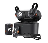 Hollyland Lark M2S Micro Cravate sans Fil pour Caméra, iPhone, Android, 300 m Portée, Clip en Titane, ENC, 30H Durée, Micro Lavalier pour Livestreaming Vlog (2TX+2RX+1 câble pour Lightning)