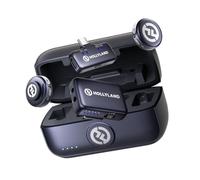 Hollyland Lark M3 (2TX+2RX : Camér USB-C), Micro sans Fil avec caméra RX | 48H d'utilisation, Réduction de bruit IA, Voice Tuning, Auto-Limit, kit compact pour caméra, iPhone, Android, vlog, Gris