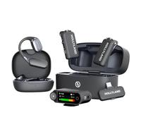 Hollyland Lark Max 2 Combo Ultimate,Micro-Cravate sans Fil, Réduction du Bruit IA, Écoute sans Fil, Chaîne Audio 32 Bits,Microphone pour iPhone, Android (2TX + 2RX + Casques + Boîtier de Charge)