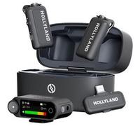 Hollyland Lark MAX 2 : Microphone Lavalier Sans Fil avec Annulation de Bruit AI, Audio 32-bit et Transmission 340m (Combo 2TX + 2RX + Étui de Charge)