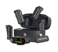 Hollyland Lark Max 2 Version 4 Personnes,Micro-Cravate sans Fil spécialement conçu pour Les scénarios de Tournage Multi-Personnes,Microphone pour iPhone, Android (4TX + 2RX + Boîtier de Charge)
