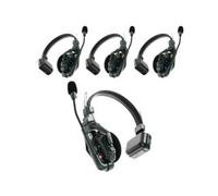 Hollyland Solidcom C1 Casque de Communication sans Fil Système Intercom Duplex Intégral 4 Utilisateurs Portée 350m Communication d'Équipe Casques à Oreille Unique avec 1 Maître et 3 Casques Esclave