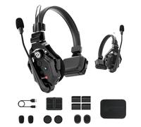Hollyland Solidcom C1 Casque de Communication sans Fil Système Intercom Duplex Intégral 2 Utilisateurs Portée 350m Communication d'Équipe Casques à Oreille Unique avec 1 Maître et 1 Casque Esclave