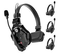 Hollyland Solidcom C1 Full Duplex Headset Wireless Intercom System 4-Personen Team Kommunikation 1000ft Gruppe Talk Einzel Ohr Headset mit 1 Master & 3 Fernbedienung Kopfhörer Mikrofon