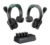 Hollyland Solidcom SE Pro Casque de Communication sans Fil Système à 2 Utilisateurs avec ENC 400m Communication d'Équipe avec PTT Casque à Une Oreille 3,5mm pour la Production TV&Film (Version 1,9G)