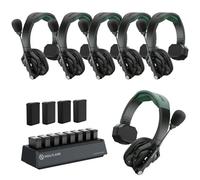 Hollyland Solidcom SE Pro Casque de Communication sans Fil Système à 6 Utilisateurs avec ENC 400m Communication d'Équipe avec PTT Casque à Une Oreille 3,5mm pour la Production TV&Film (Version 1,9G)