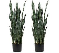 Hollyone 2Pcs Plante Artificielle Grande, Cactus Artificiel, H: 94Cm Plantes Artificielles Interieur avec Pot, Fausse Plante, Plante Artificielle Exterieur, pour Salon, Chambre à Coucher Décoration