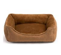 Hollypet Panier pour Chat Lit pour Chat et Chiot, Niche Maison pour Chat et Petit Chien, Lit Coussin Doux et Respirant pour Sommeil, Marron (50 * 45 * 15cm)